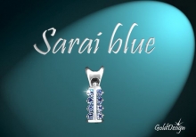 Sarai blue - přívěsek stříbřený